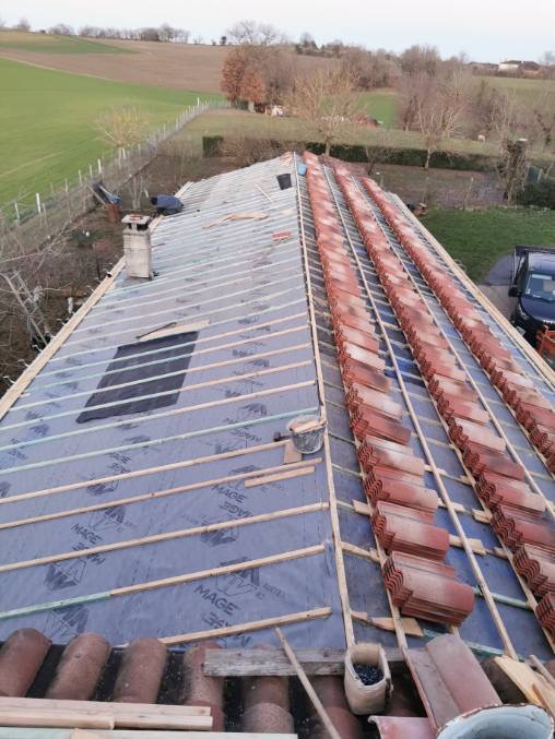 Réfection de toiture – Aussac